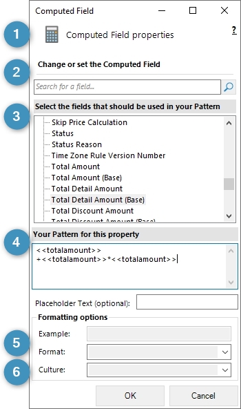 Computed Field properties window