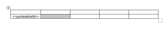 Create a table with a header and 5 columns