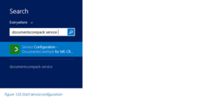 Start the Service Configuration DocumentsCorePack for Dynamics 365.