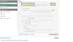 Type in the name of the service and click "Verify".
