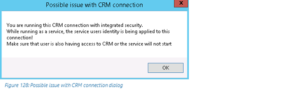 Potential error message with the connection.