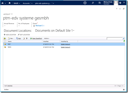 image Example of the SharePoint document location based on the workflow.