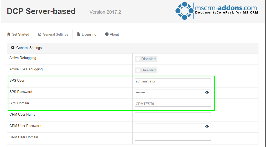 image The DocumentsCorePackServerCore solution fields.
