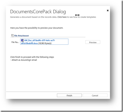 Preview and send the document.