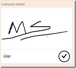 A sample signature with Pen Control.