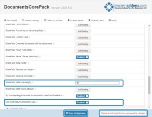 DCP settings for cutting SharePoint paths automatically.