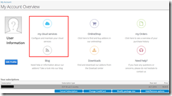 Open the My Cloud Services section