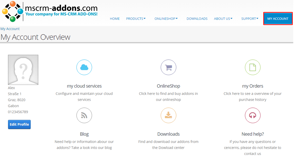 mscrm-addons.com Login