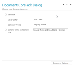DCP dialog