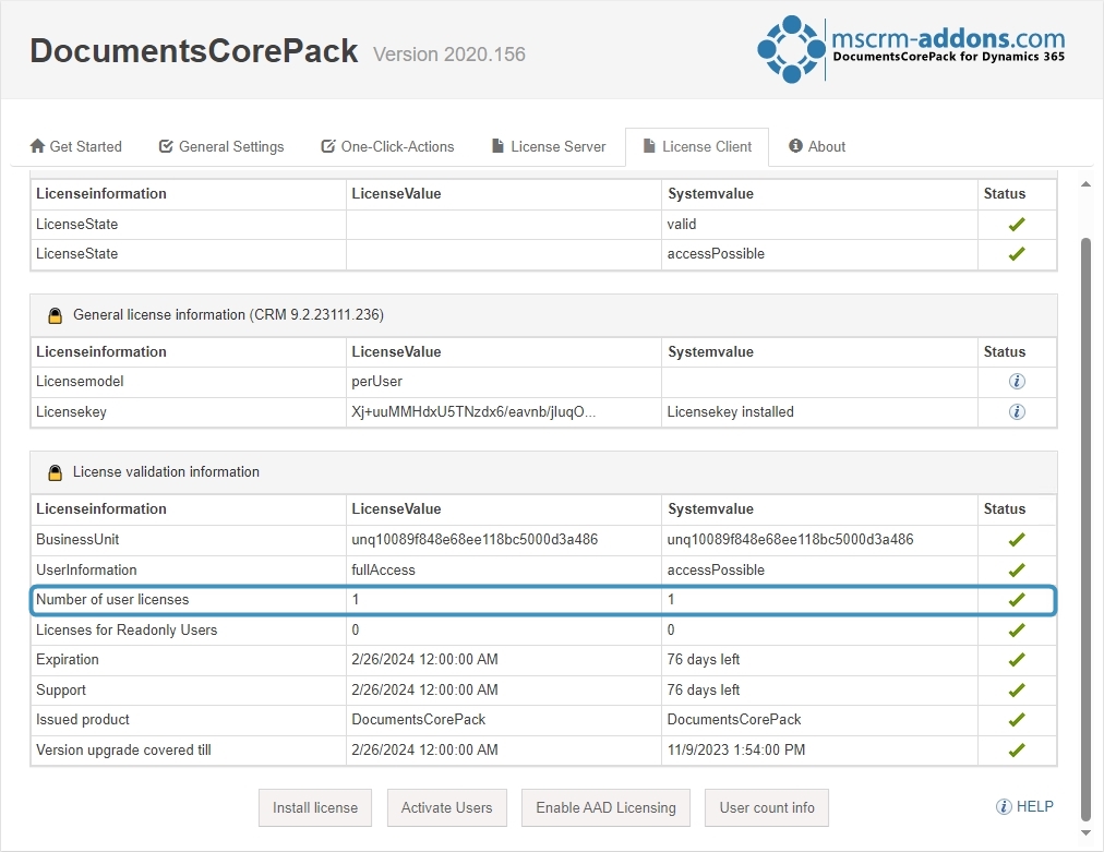 How to activate per User Licensing in Dynamics 365