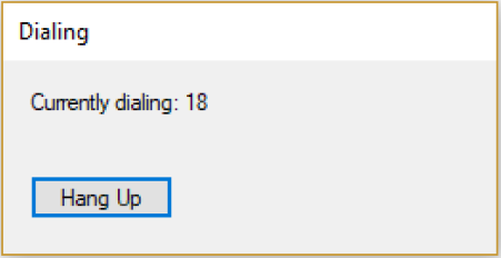 The Dialing window