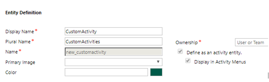 Custom activity