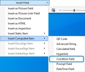 Insert Condition field