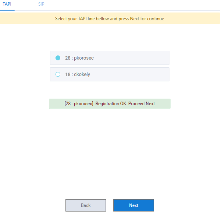 Configure plugin via TAPI