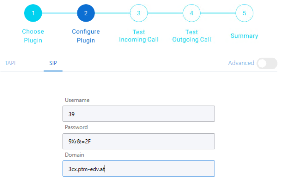 Configure plugin via SIP