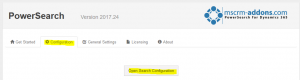 “Configuration” tab