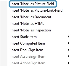 Insert Field button