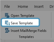 Save Template option