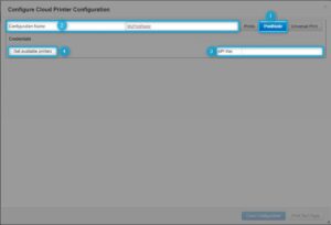 The Configure Cloud Printer Configuration site for PrintNode.