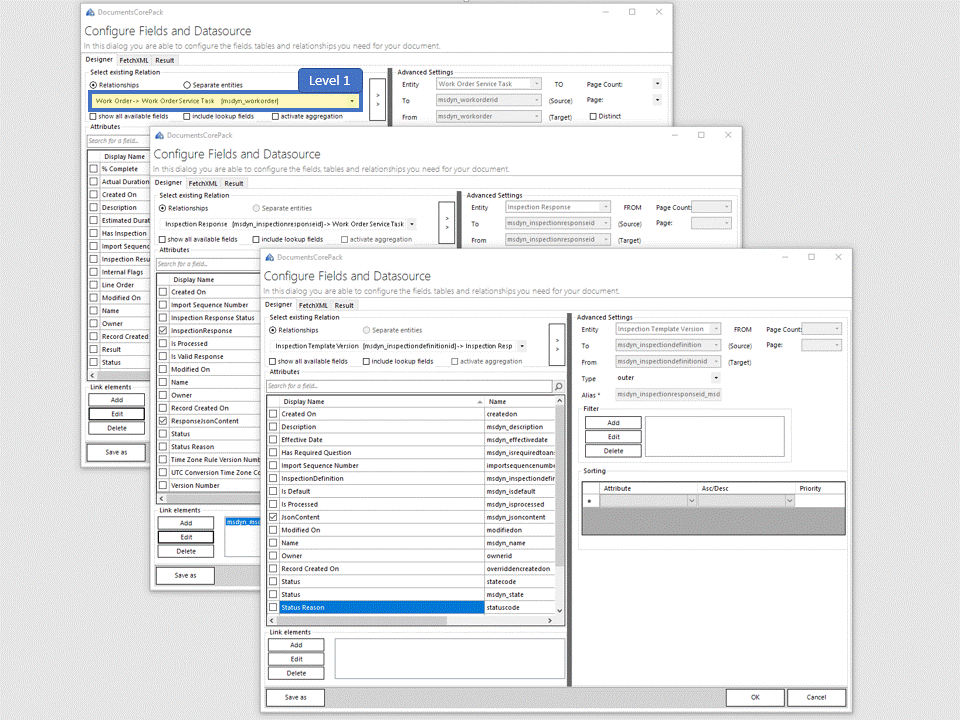 Required relationships and fields
