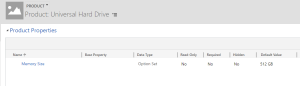 Example of a property of one product