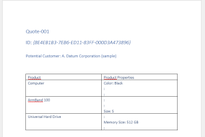 Result document with empty lines