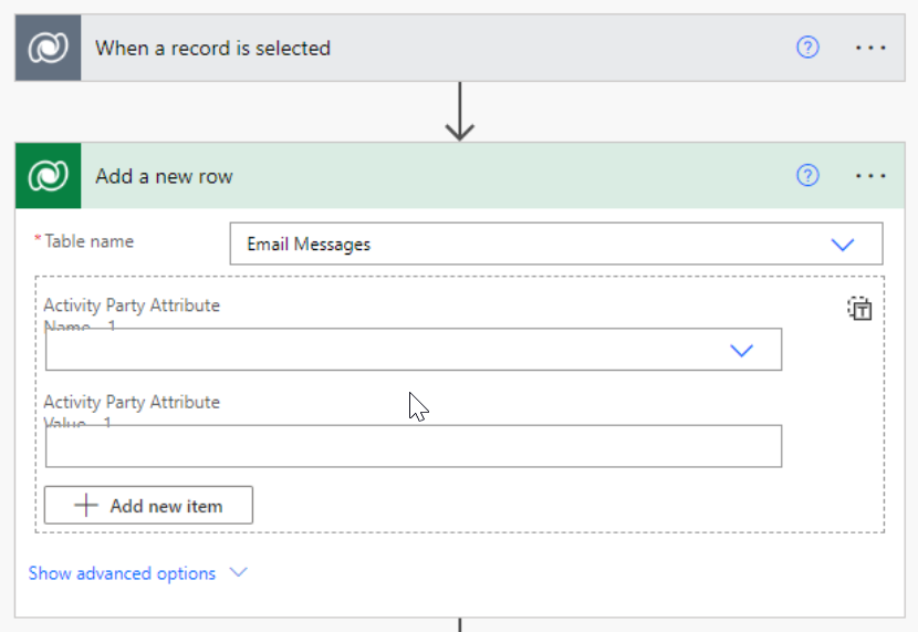 Creating a new email message