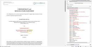 Sample data from a record.