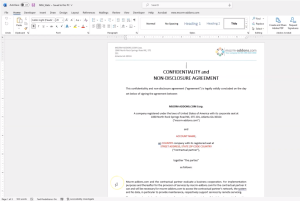 A sample contract.