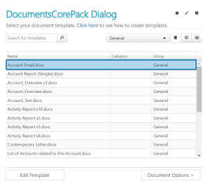 Choose your DCP template.