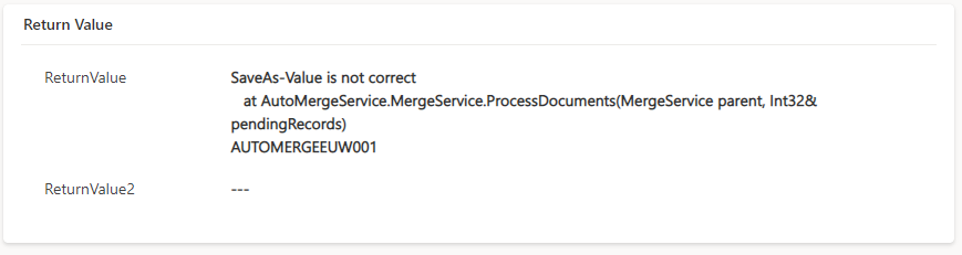 ReturnValue with an error message