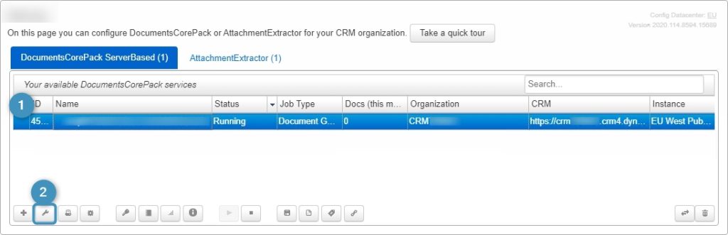 Open Service Configuration