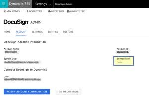 docusign admin page