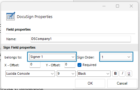 signer and sign order