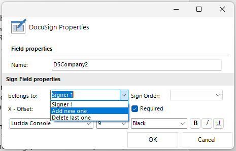 adding a signer