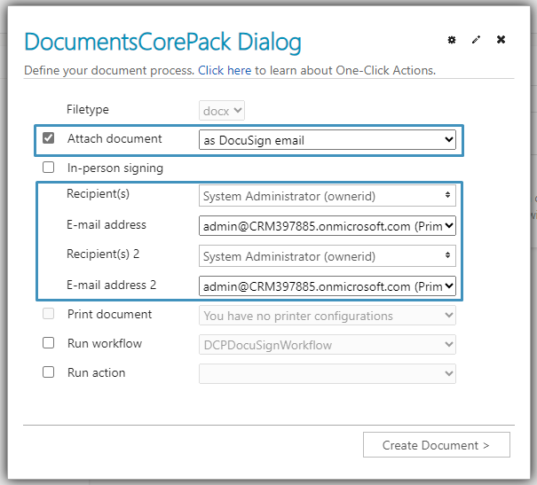 dcp dialog