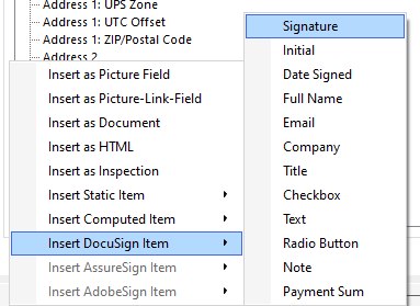 adding signature fields