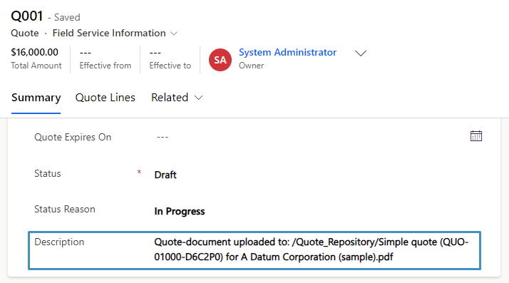 opened by dialog response