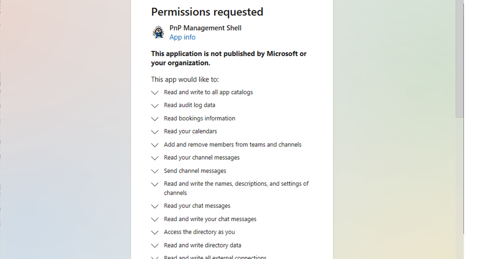 Limiting the scope of access to SharePoint using Sites.Selected