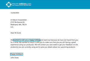 A sample resulting document.