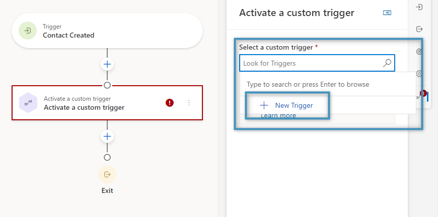 Creating a new custom trigger
