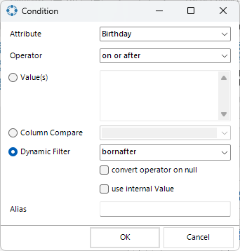 Configuring our filter for our date prompt