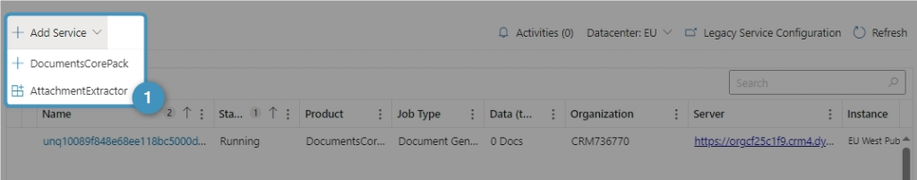 Creating a new AttachmentExtractor service