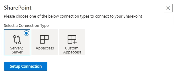 Select connection type