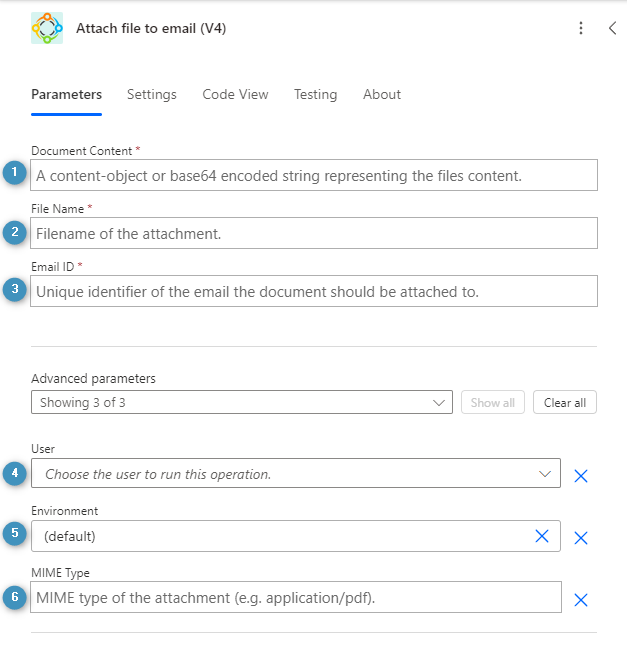 Attach file to email (V4)