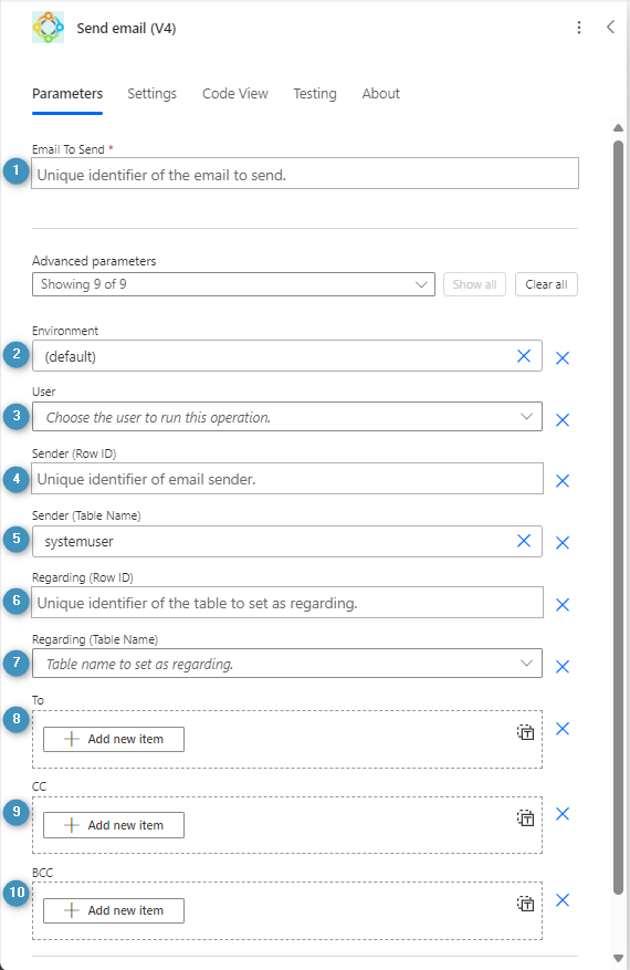 Send email (V4)