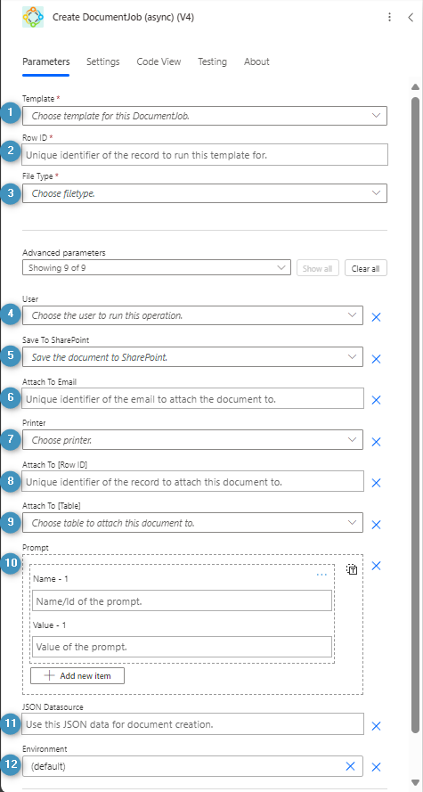Create DocumentJob (async) (V4)