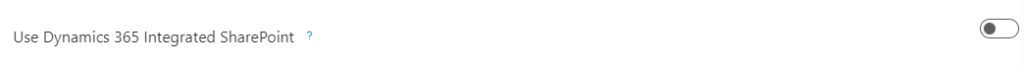 The SharePoint Integration setting