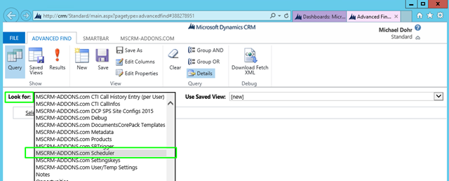 image Searching for the MSCRM-ADDONS.com Scheduler entity