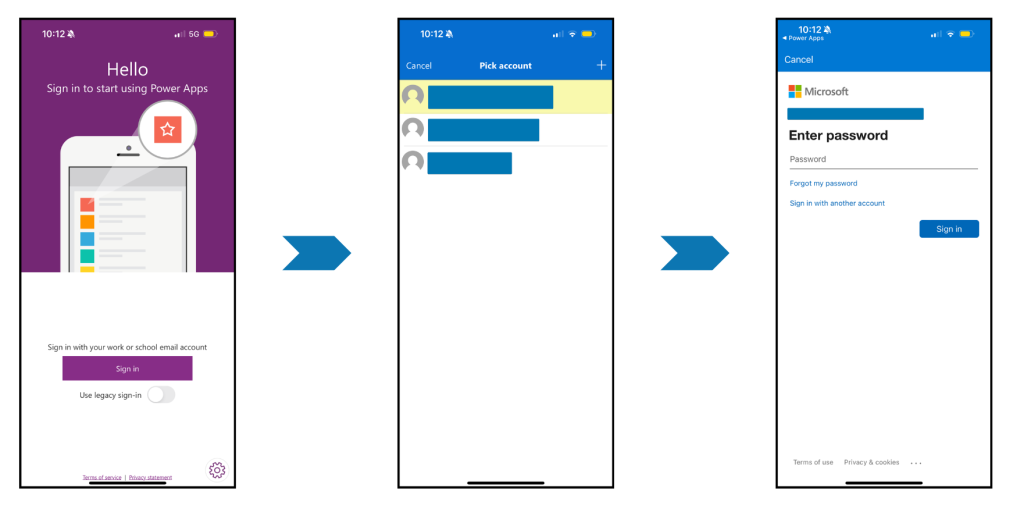 Open and sign into the mobile app